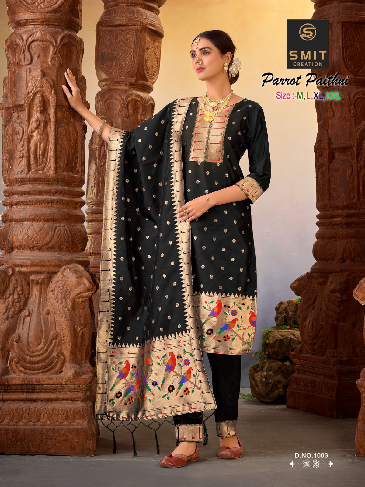 Parrot Paithani Smit Creation Wedding Wear Wholesale Readymade Suit Catalog